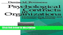Books Psychological Contracts in Organizations: Understanding Written and Unwritten Agreements