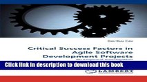 Ebook Critical Success Factors in Agile Software Development Projects: An Empirical Investigation