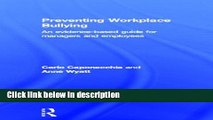 Books Preventing Workplace Bullying: An Evidence-Based Guide for Managers and Employees Full Online