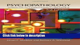 Books Psychopathology: Foundations for a Contemporary Understanding Free Online