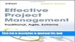 Books Effective Project Management: Traditional, Agile, Extreme Free Online
