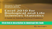 Books Excel 2010 for Biological and Life Sciences Statistics: A Guide to Solving Practical