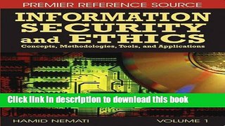 Books Information Security and Ethics: Concepts, Methodologies, Tools, and Applications Free