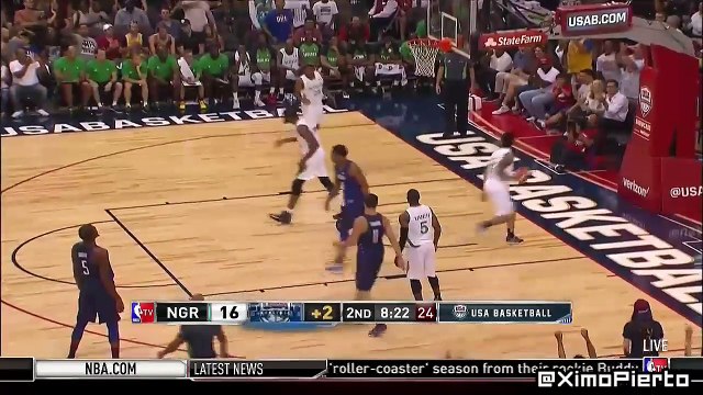 DeMar DeRozan's Baseline Dunk USA vs Nigeria August 1, 2016 2016 USA Basketball Showcase