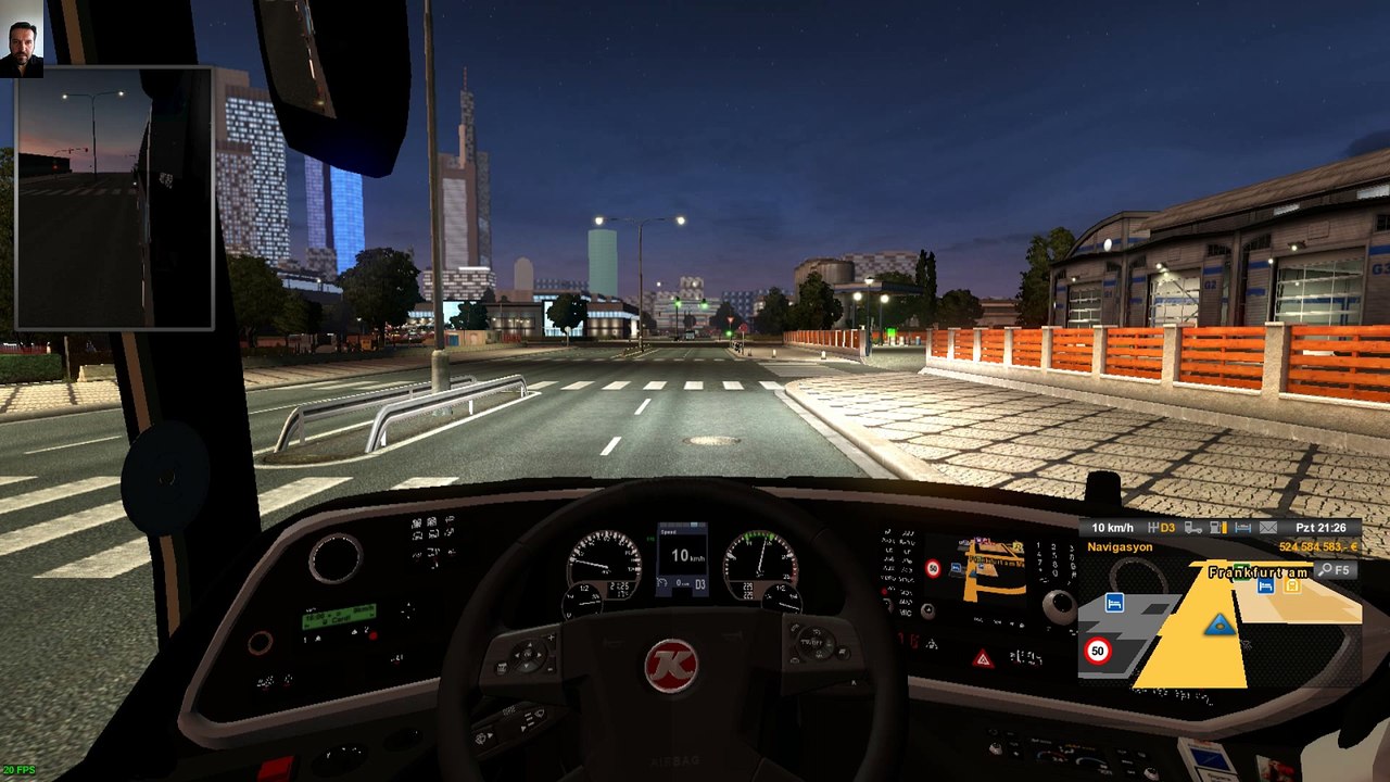 ETS 2 SETRA S 517HDH ile Stuttgart-Frankfurt Seferi [Müzikli]