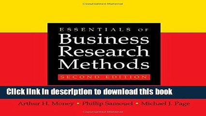 [Read PDF] Essentials of Business Research Methods Ebook Online