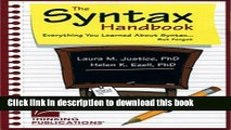 Books The Syntax Handbook: Everything You Learned About Syntax but Forgot Free Online
