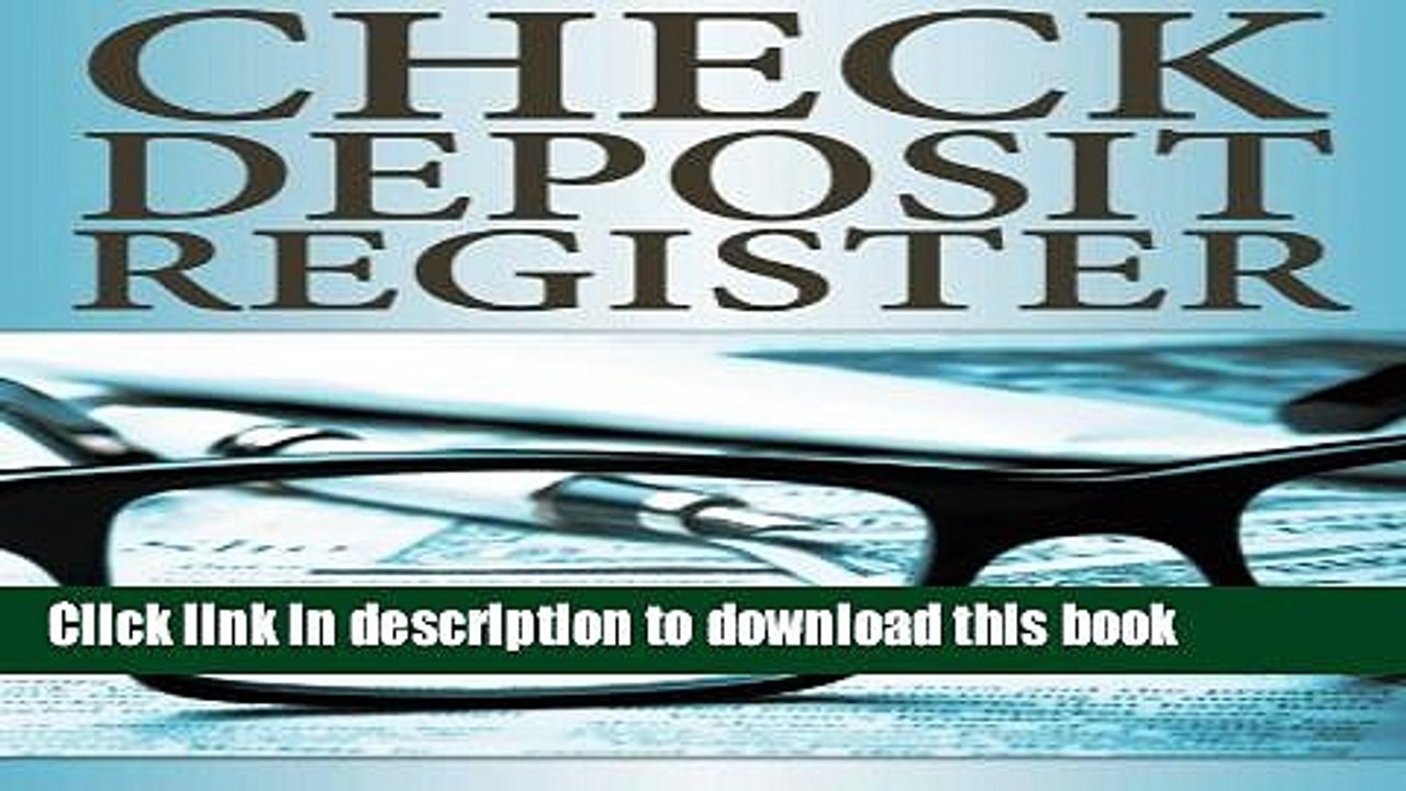 Download  Check Deposit Register  Free Books