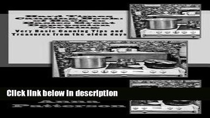 Books Hard Times Canning Book : Of Back to Basics Great Depression Cooking: Very Basic Canning