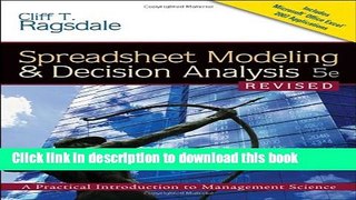 Ebook Spreadsheet Modeling   Decision Analysis: A Practical Introduction to Management Science,