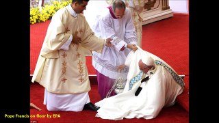 Pope Francis FALLS during Mass with Audience of Millions. Payback..