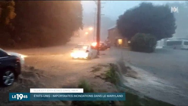 Une femme sauvée in extremis dans le Maryland pendant une inondation - Regardez