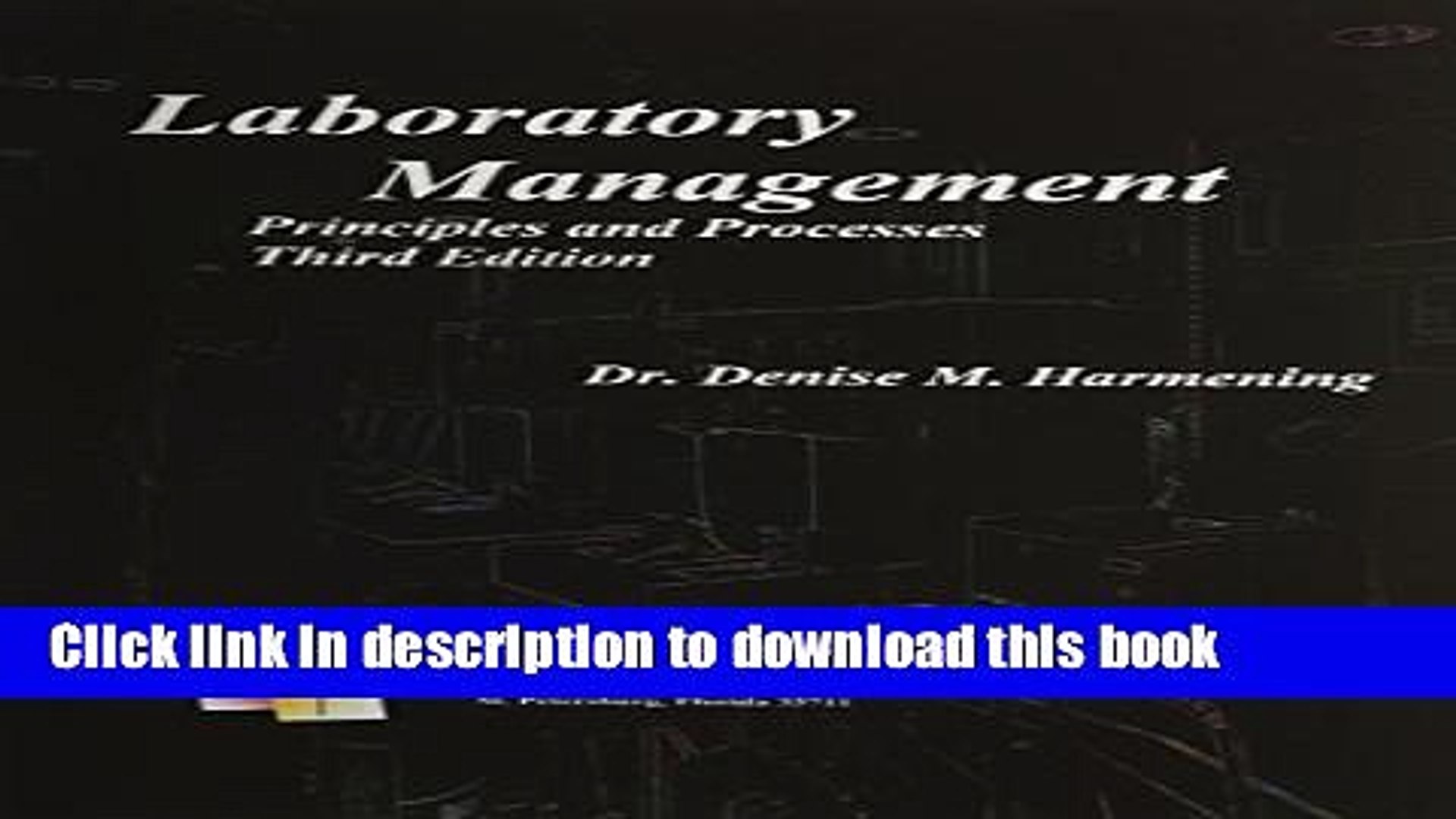 Pdf Laboratory Management Principles And Processes Third Edition Download Online - 
