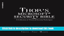 Books Thor s Microsoft Security Bible: A Collection of Practical Security Techniques Free Online