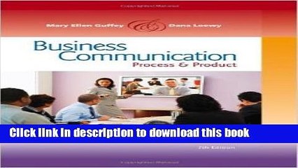 PDF  Business Communication: Process and Product (International Edition)  Free Books