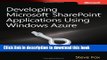 Books Developing Microsoft SharePoint Applications Using Windows Azure Full Online