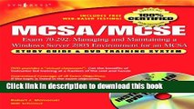 Books MCSA/MCSE Managing and Maintaining a Windows Server 2003 Environment for an MCSA Certified