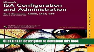 Books Microsoft ISA Configuration and Administration Full Download