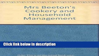 Ebook Mrs. Beeton s cookery and household management Full Online
