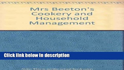 Ebook Mrs. Beeton s cookery and household management Full Online