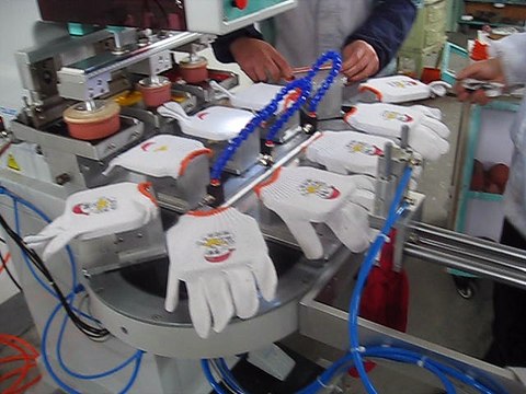 Gloves pad printer 3 color pad printing machine