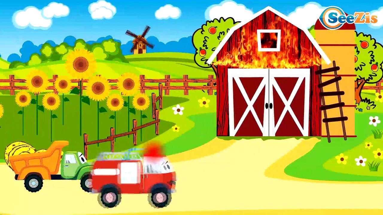 Samochodziki | Koparka | Samochód pożarniczy | Ciężarówka | Wyścigówka | Bajki dla dzieci po polsku