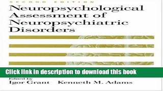 PDF  Neuropsychological Assessment of Neuropsychiatric Disorders  Online
