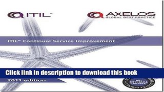 Books ITIL Continual Service Improvement 2011 Edition Free Online