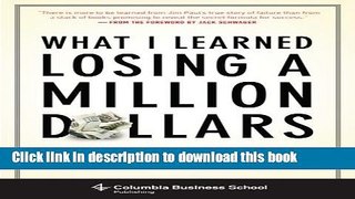 Ebook What I Learned Losing a Million Dollars Full Online