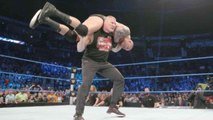 Brock Lesnar invades SmackDown to attack Randy Orton. SmackDown Live, Aug. 2, 2016