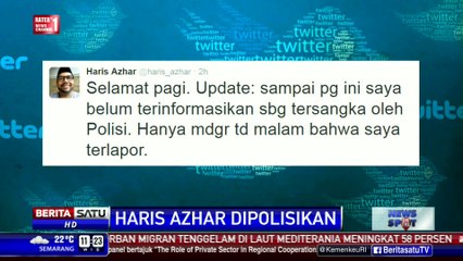 Haris Azhar Bantah Jadi Tersangka Pencemaran Nama Baik