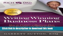 Books Writing Winning Business Plans: How to Prepare a Business Plan that Investors Will Want to