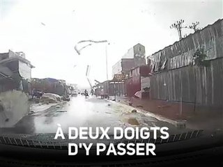 Cet automobiliste était dans l'oeil du cyclone !