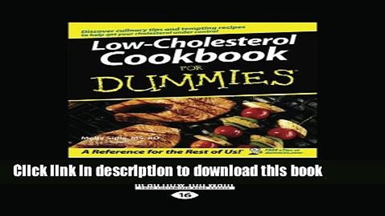 Books Low-Cholesterol Cookbook for Dummies (Large Print 16pt) Full Online