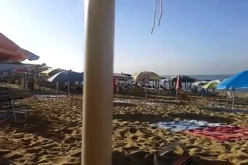 Praia Fantasma de Armação de Pêra no Algarve as 8:00 da manhã (vídeo)