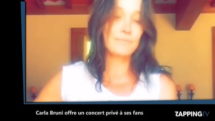 Carla Bruni offre un concert privé à ses fans (Vidéo)