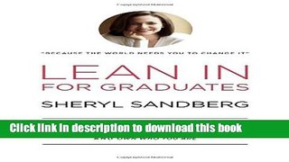 Ebook Lean In for Graduates Full Online