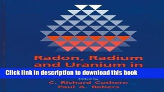 Ebook Radon, Radium, and Uranium in Drinking Water Free Online