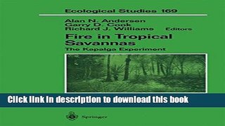 Ebook Fire in Tropical Savannas: The Kapalga Experiment (Ecological Studies) (v. 169) Free Online