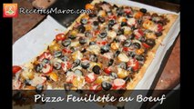 Pizza Feuilletée au Boeuf -  Beef Puff Pastry Pizza - بيتزا بالعجين المورق