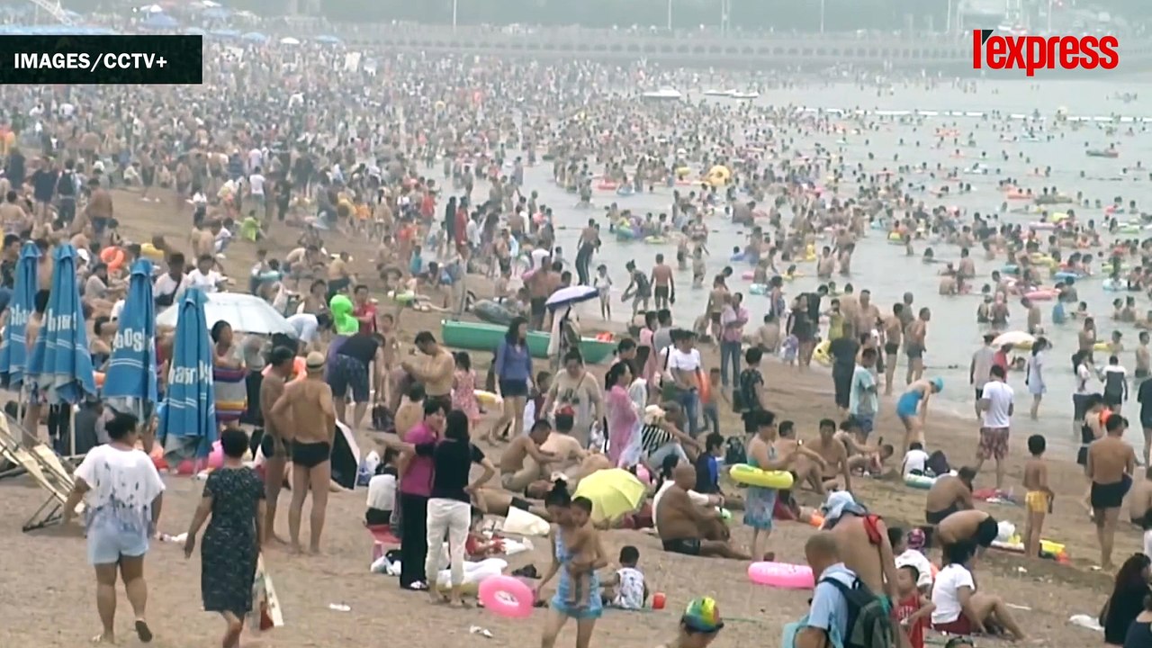 Chine: les images impressionnantes de la plage surpeuplée de Qingdao