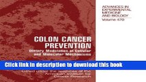 Ebook Colon Cancer Prevention: Dietary Modulation of Cellular and Molecular Mechanisms Full Online