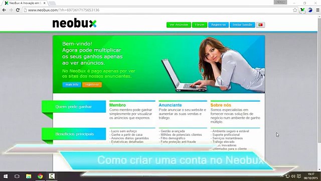 Parte1 Como Criar uma Conta no Neobux e Ganhar dinheiro