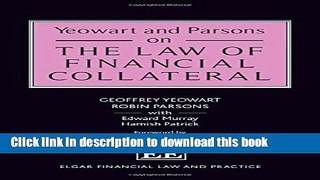 Books Yeowart and Parsons on the Law of Financial Collateral (Elgar Financial Law and Practice