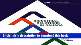 Books Industrial Relations in Canada Full Online