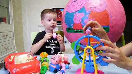 Большое Яйцо Свинка Пеппа с игрушками _ Город Свинки Пеппы и ее друзей