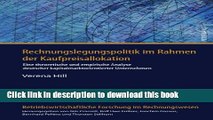 Download  Rechnungslegungspolitik im Rahmen der Kaufpreisallokation: Eine theoretische und