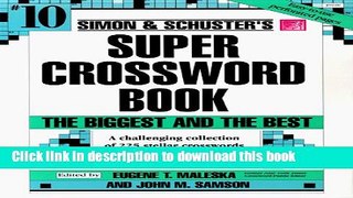 [Read PDF] Simon   Schuster Super Crossword Book #10 Ebook Free