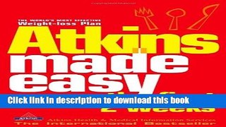 [Read PDF] Atkins Made Easy: The First 2 Weeks Ebook Free