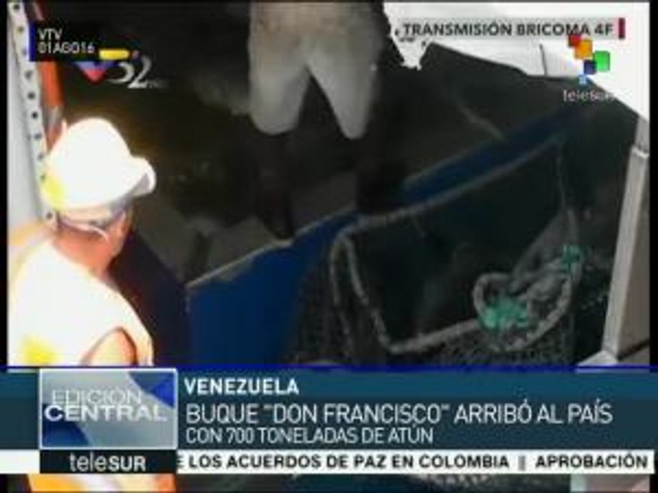 Venezuela: llegan 700 toneladas de atún